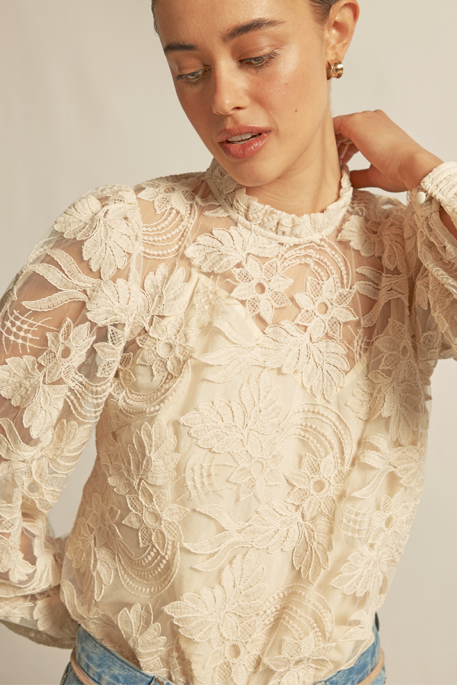 Glint top - ECRU|  zoe kratzmann| considered design