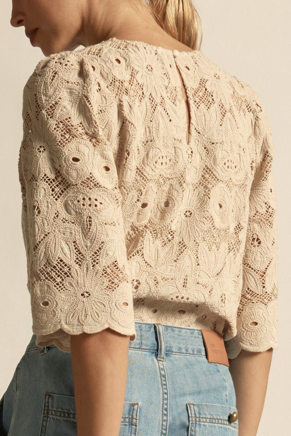glisten top - vintage cream – zoe kratzmann