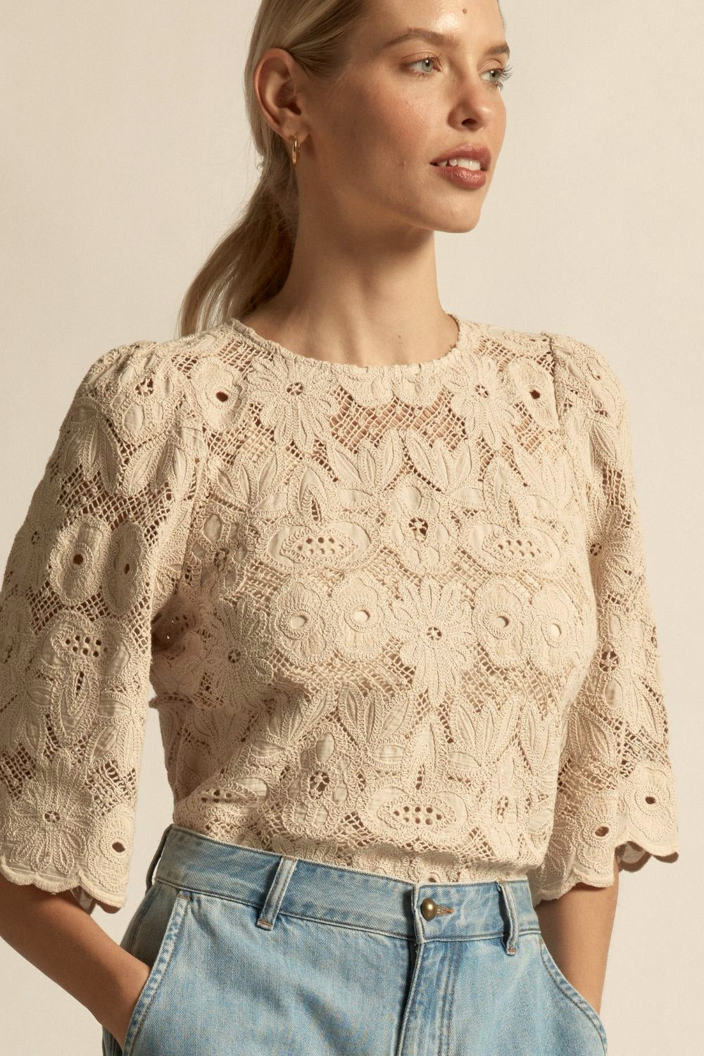 Glisten top - VINTAGE CREAM|  zoe kratzmann| considered design