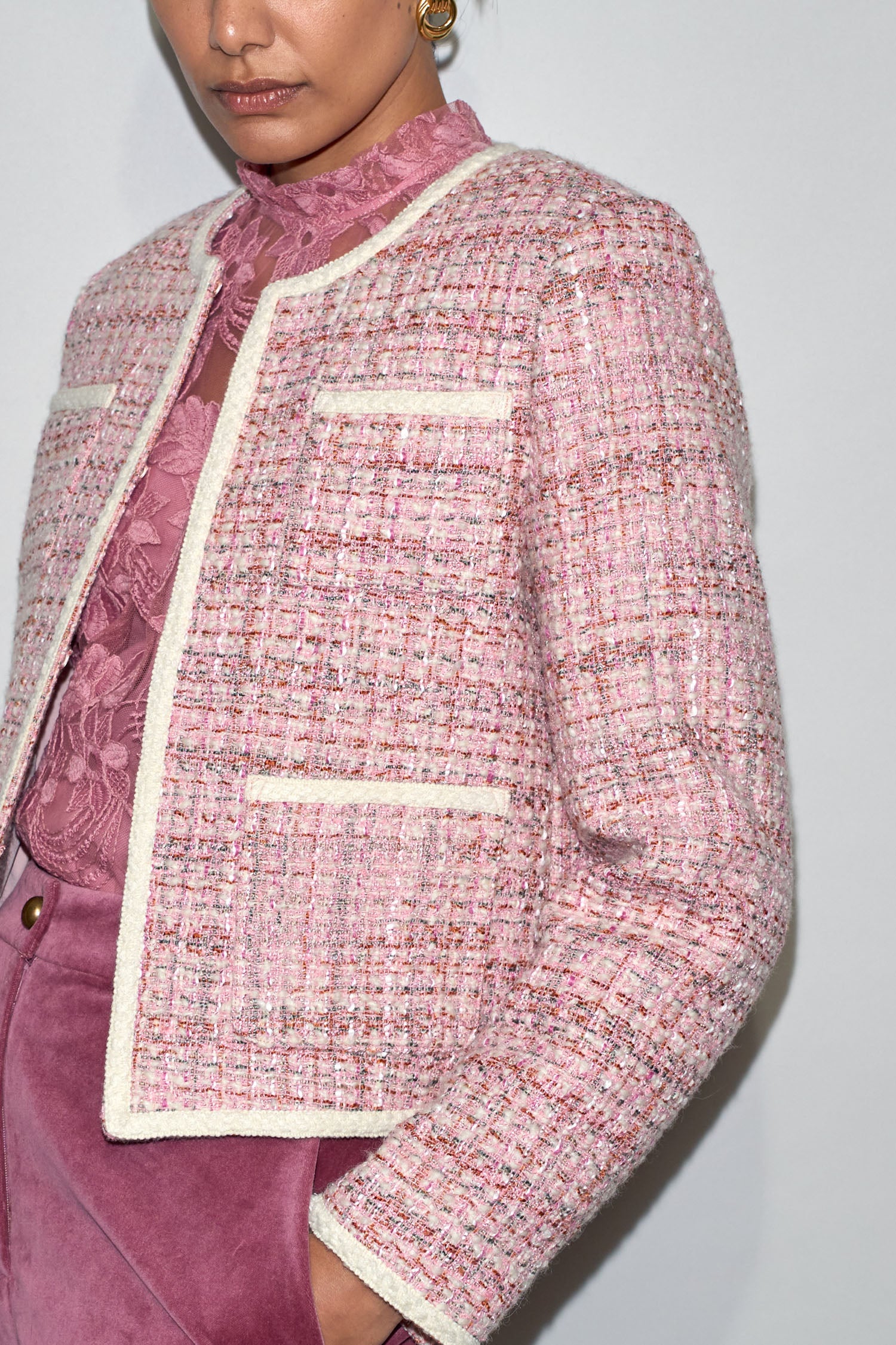 ground jacket - pink boucle|  zoe kratzmann| considered design