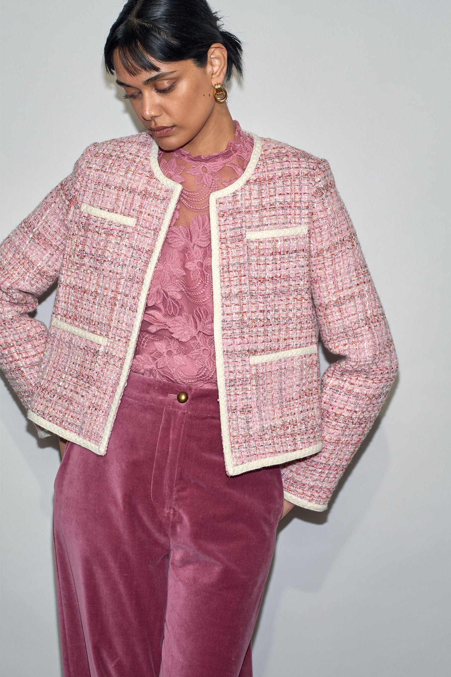 ground jacket - pink boucle|  zoe kratzmann| considered design