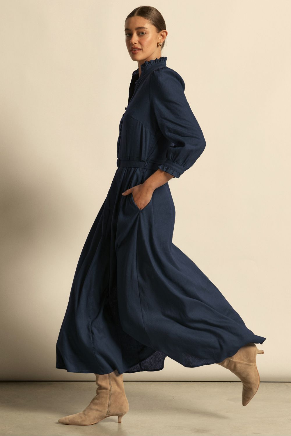 halo dress - navy|  zoe kratzmann| considered design