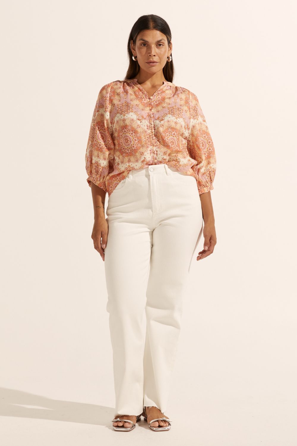 hanker top - sunset mosaic