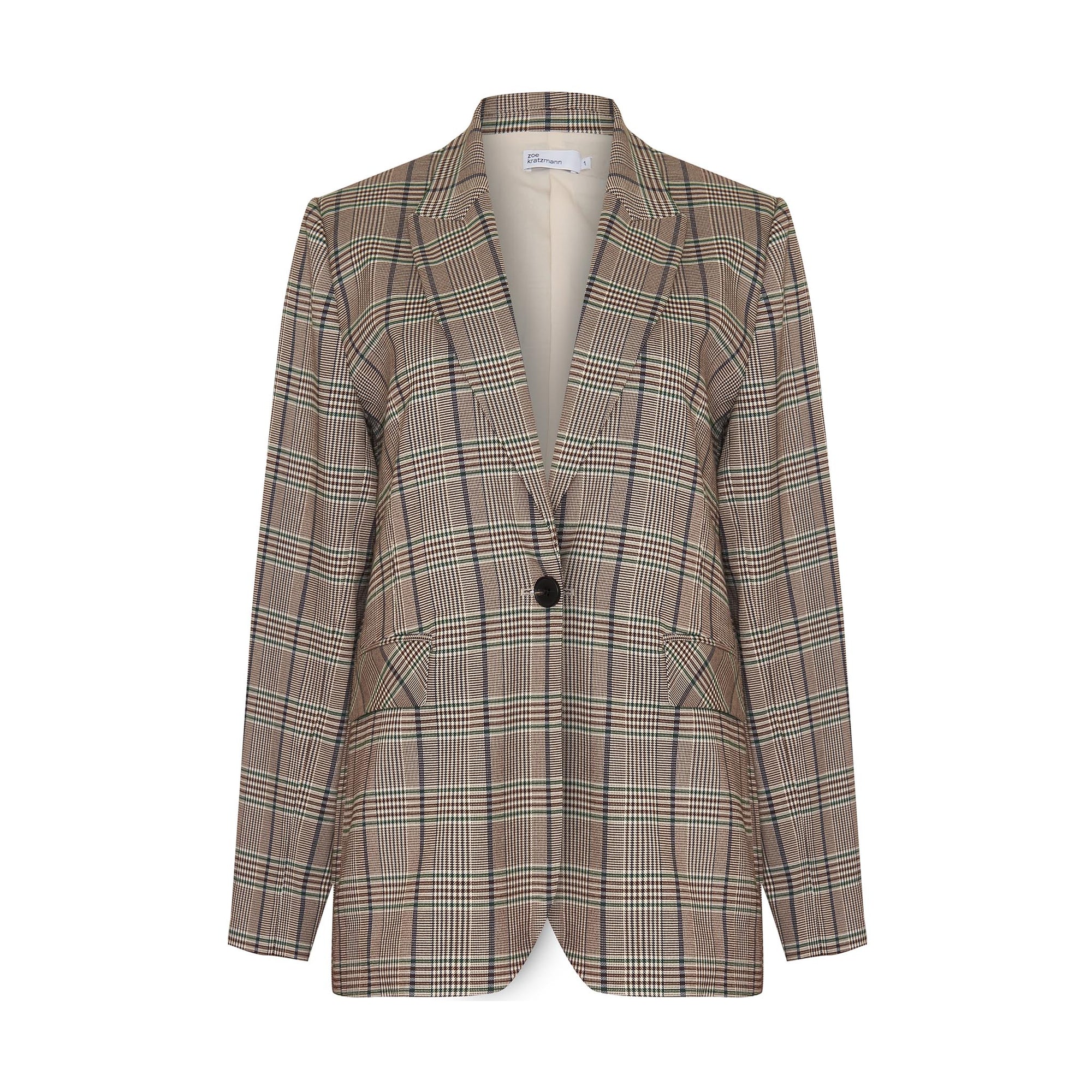 index jacket - navy/chocolate check