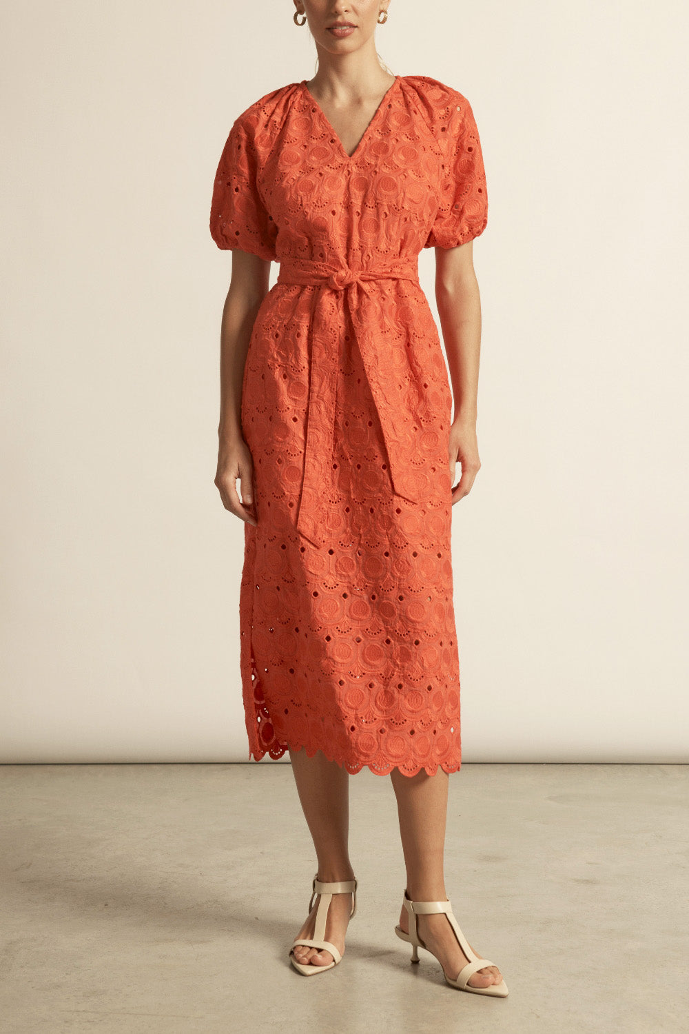 islet midi dress - persimmon|  zoe kratzmann| considered design