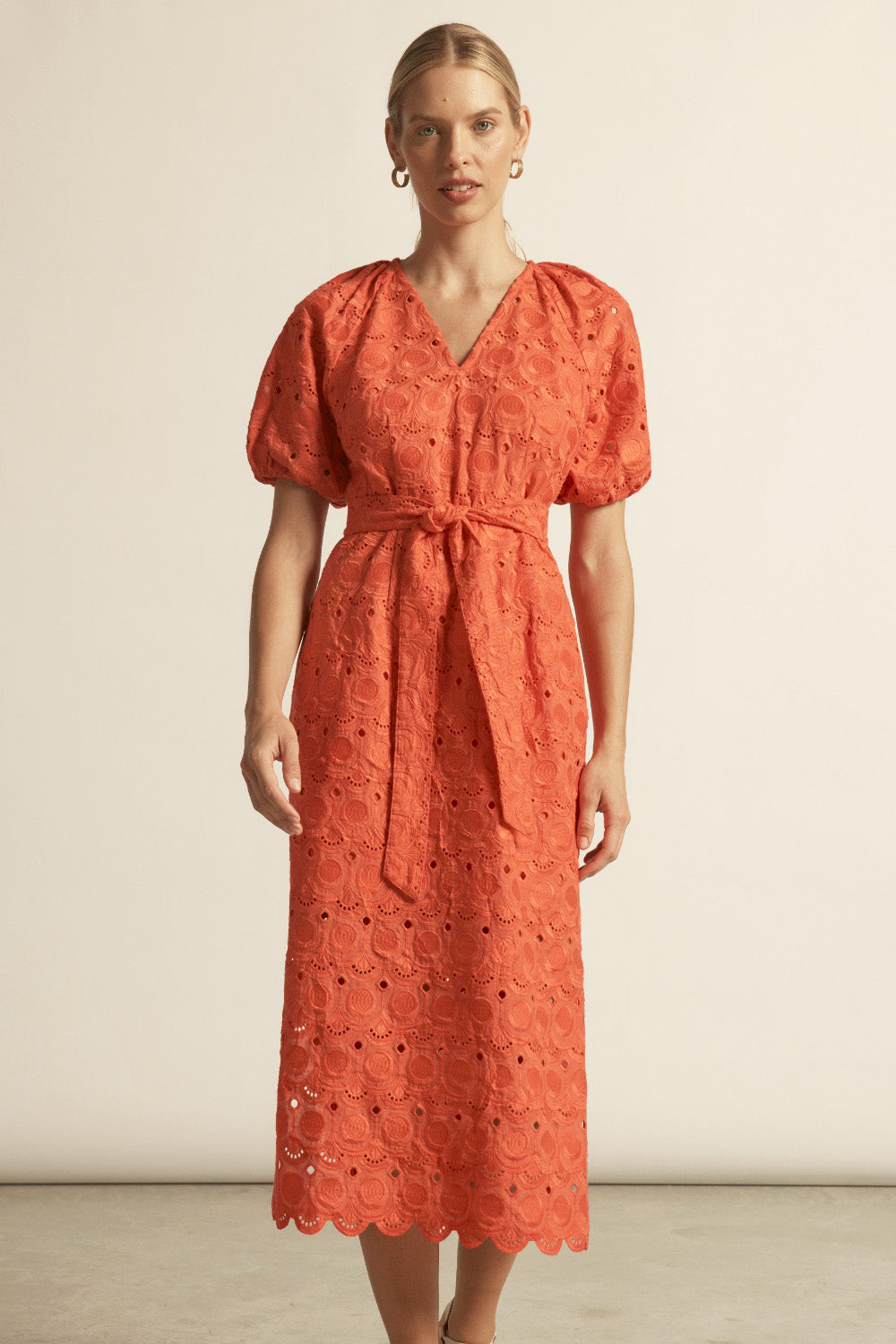 islet midi dress - persimmon|  zoe kratzmann| considered design