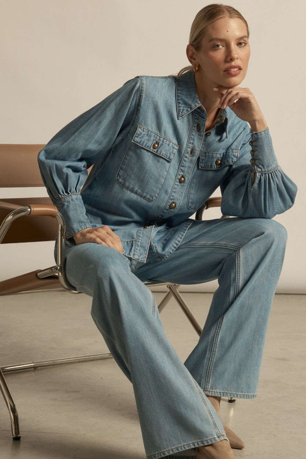 crest top - light washed denim|  zoe kratzmann| considered design