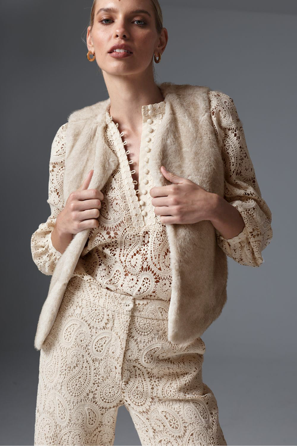 adorn top - ecru