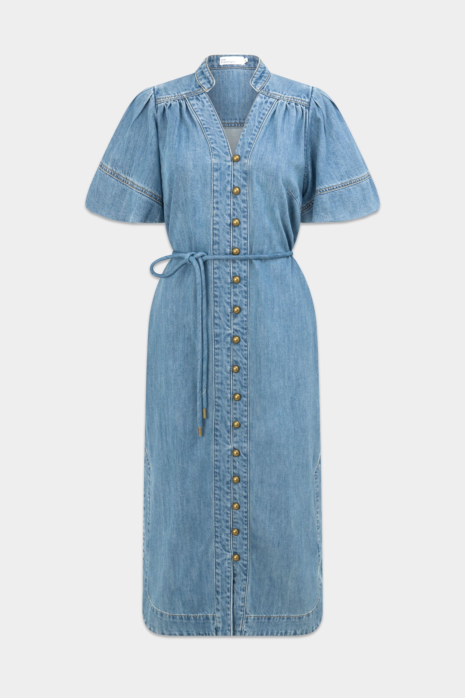 legacy dress - mid wash denim