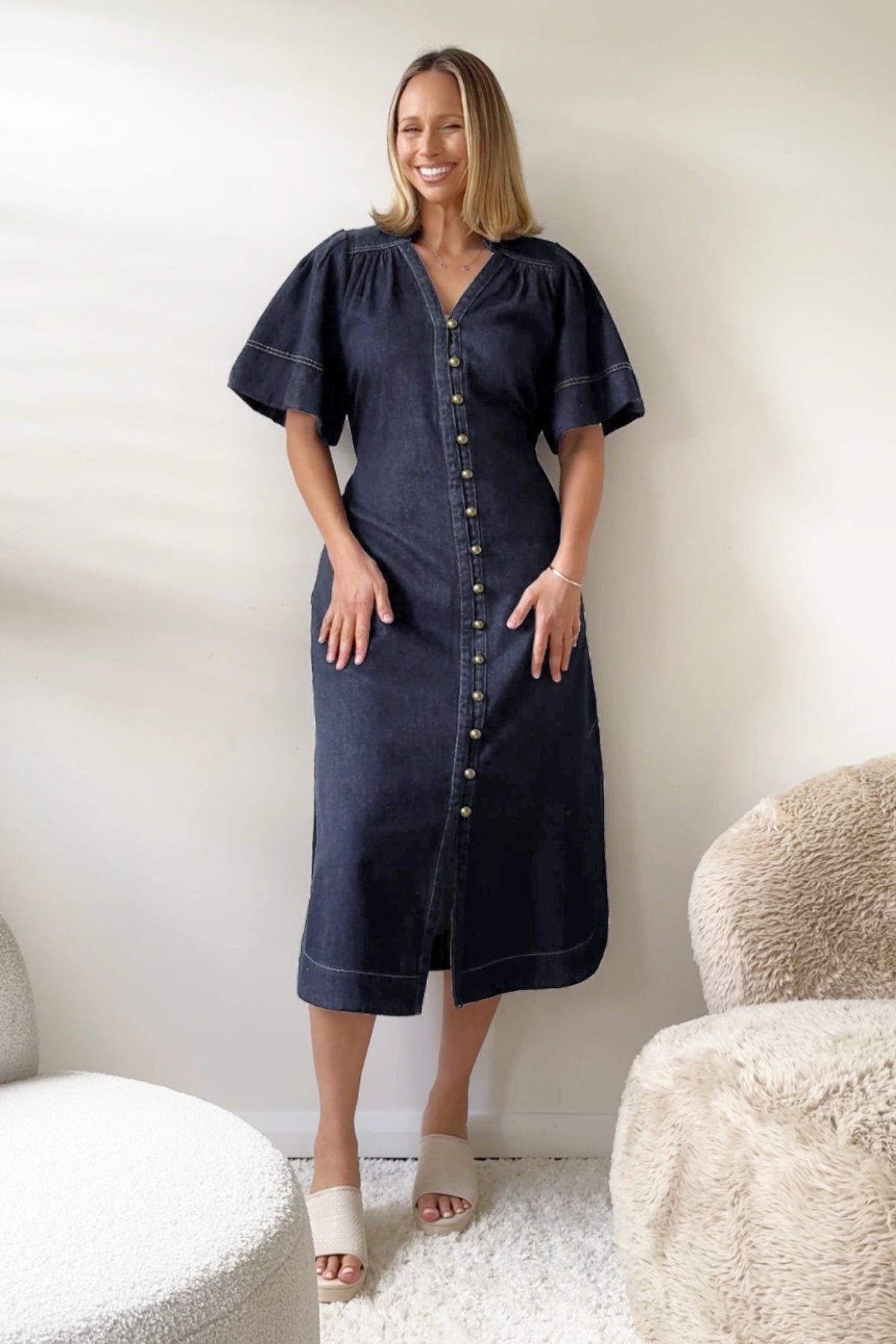legacy dress - dark denim|  zoe kratzmann| considered design