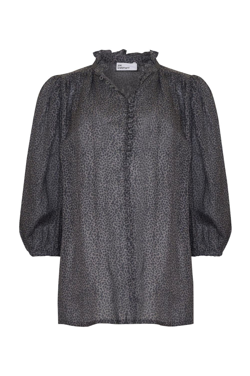 lilt top - graphite leopard