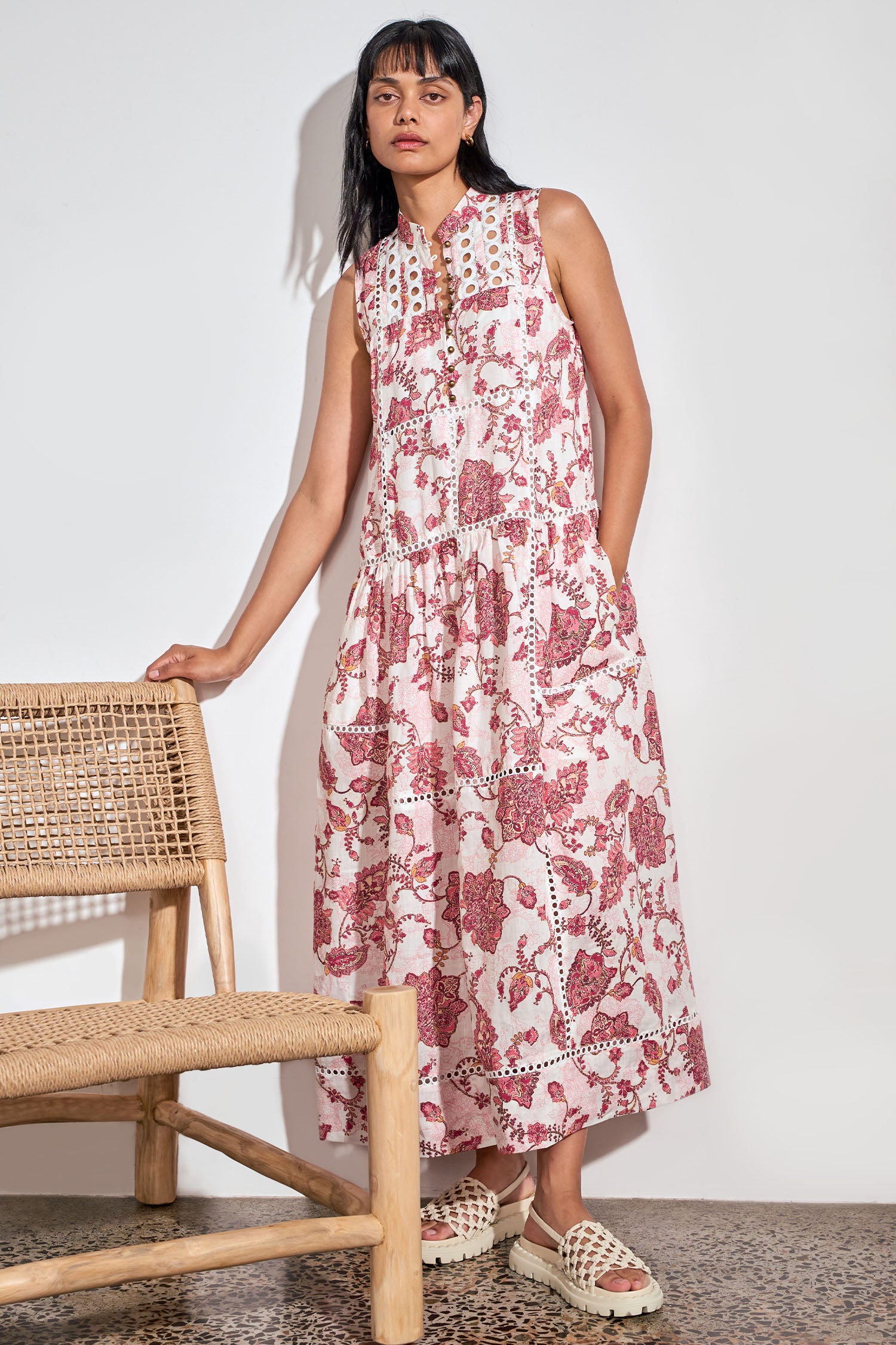 linger dress - rose paisley