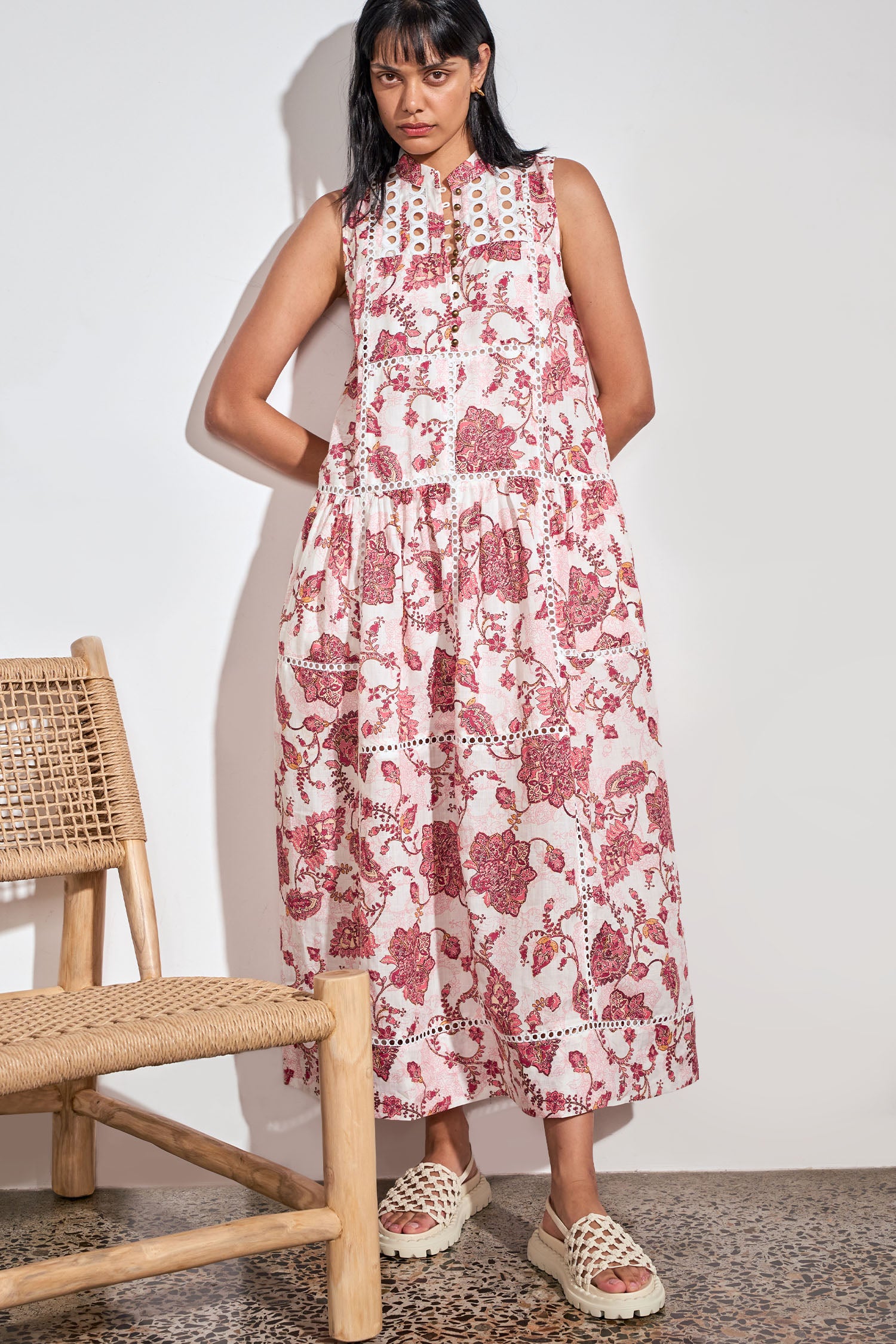 linger dress - rose paisley