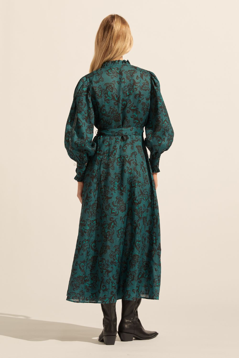 melody dress - green floral