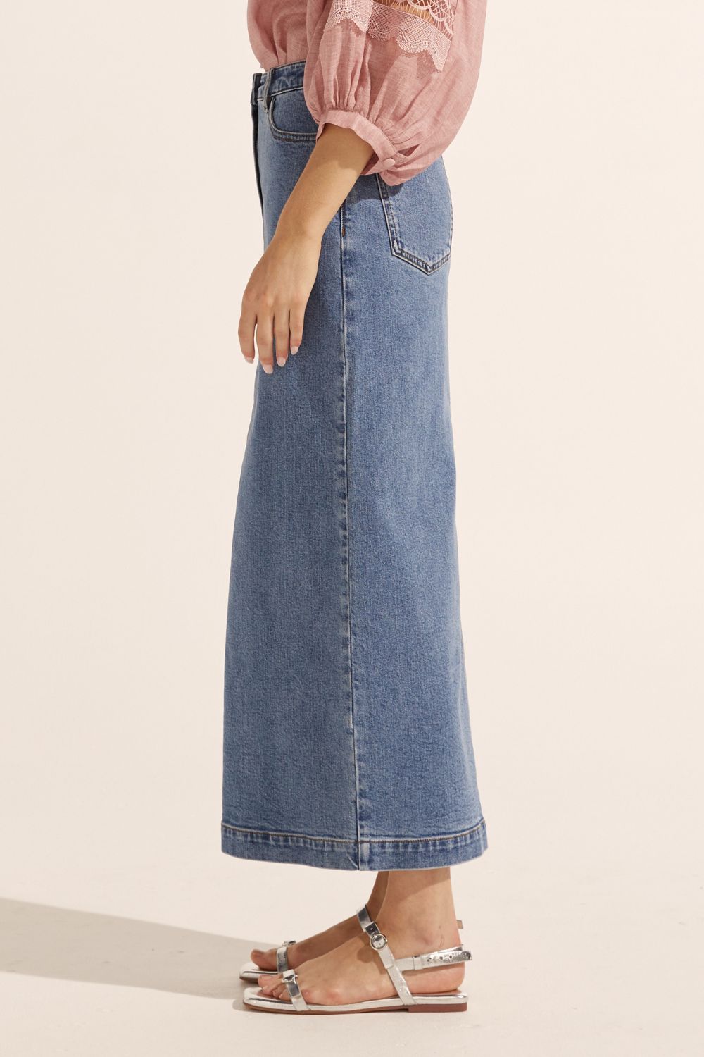meridian skirt mid wash denim – zoe kratzmann - Main Image
