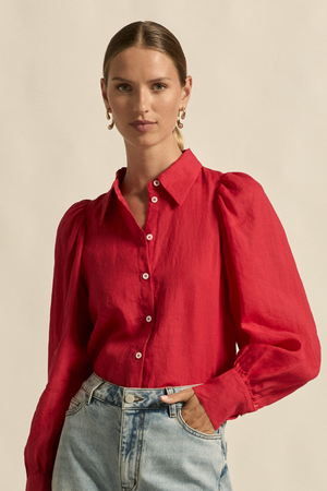 mirage top - crimson