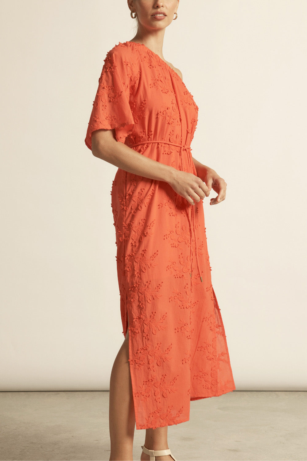 Muse One-Shoulder Dress - persimmon|  zoe kratzmann| considered design