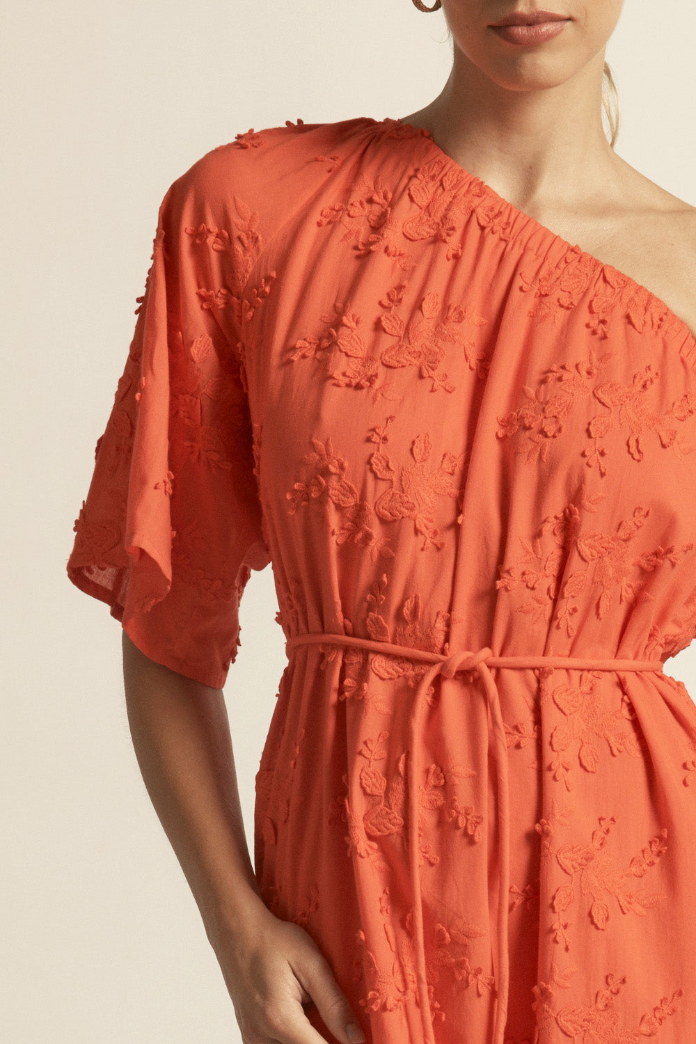 Muse One-Shoulder Dress - persimmon|  zoe kratzmann| considered design