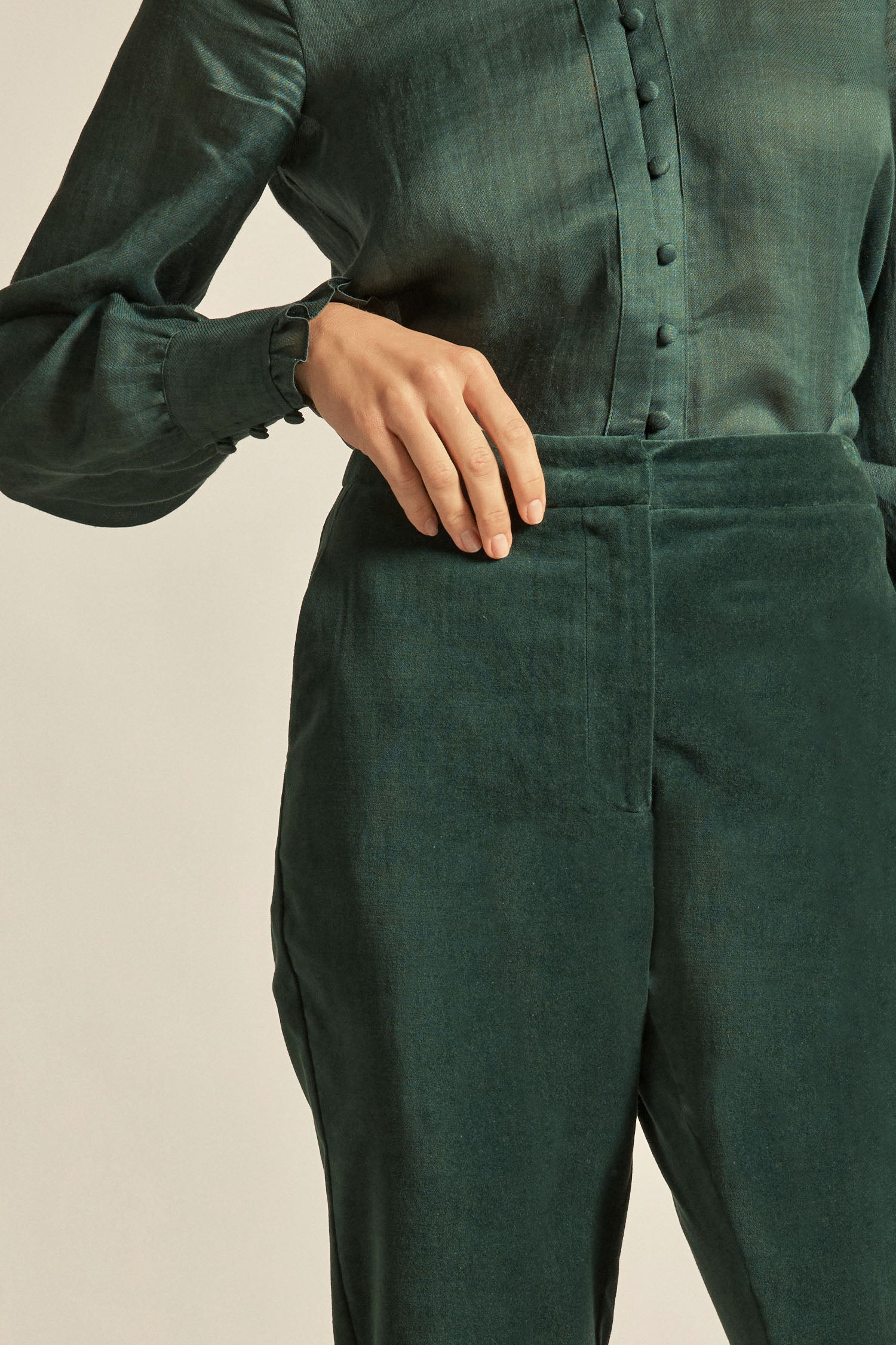 noble pant - emerald|  zoe kratzmann| considered design
