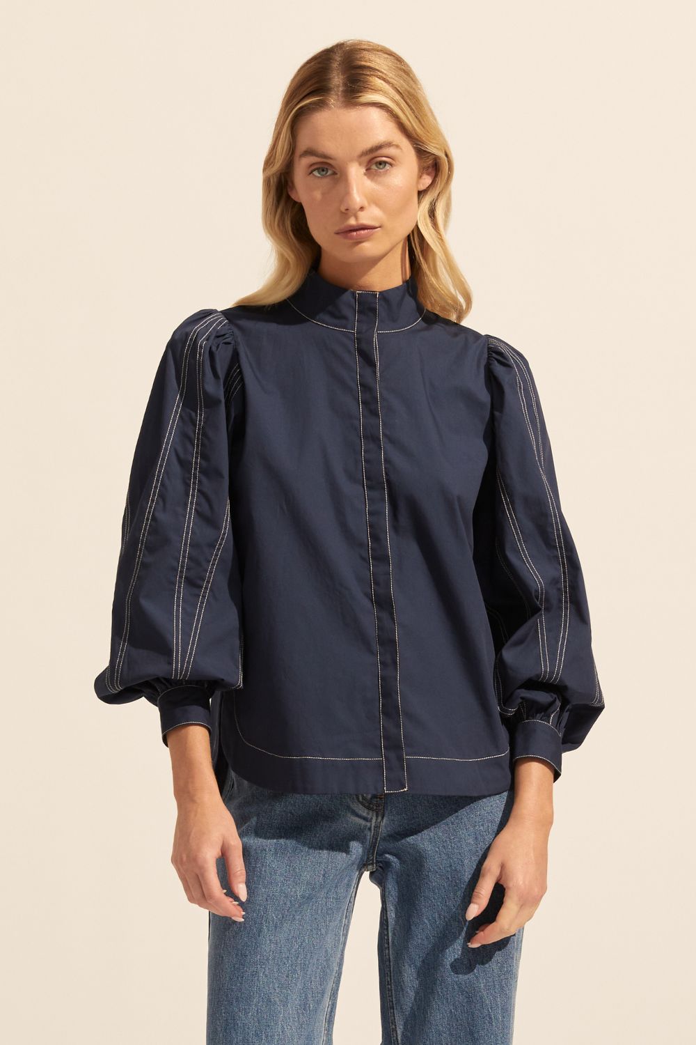 oblige top - indigo