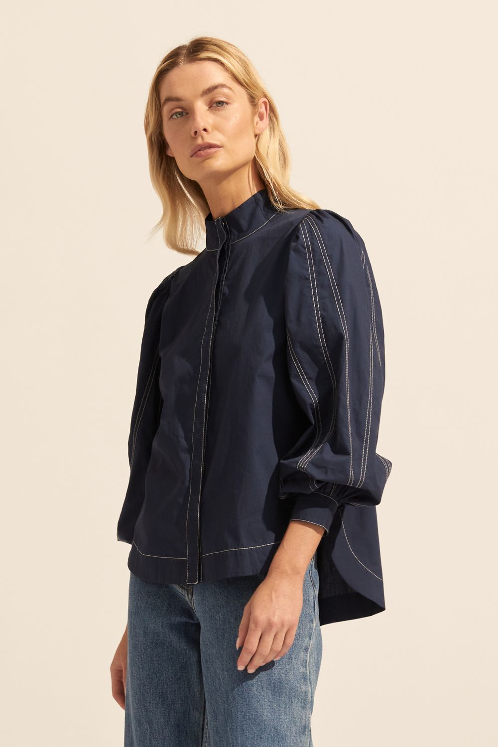 oblige top - indigo