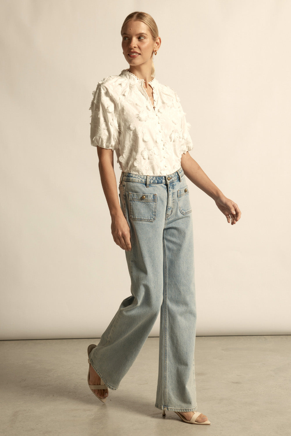 piazza jean - washed denim