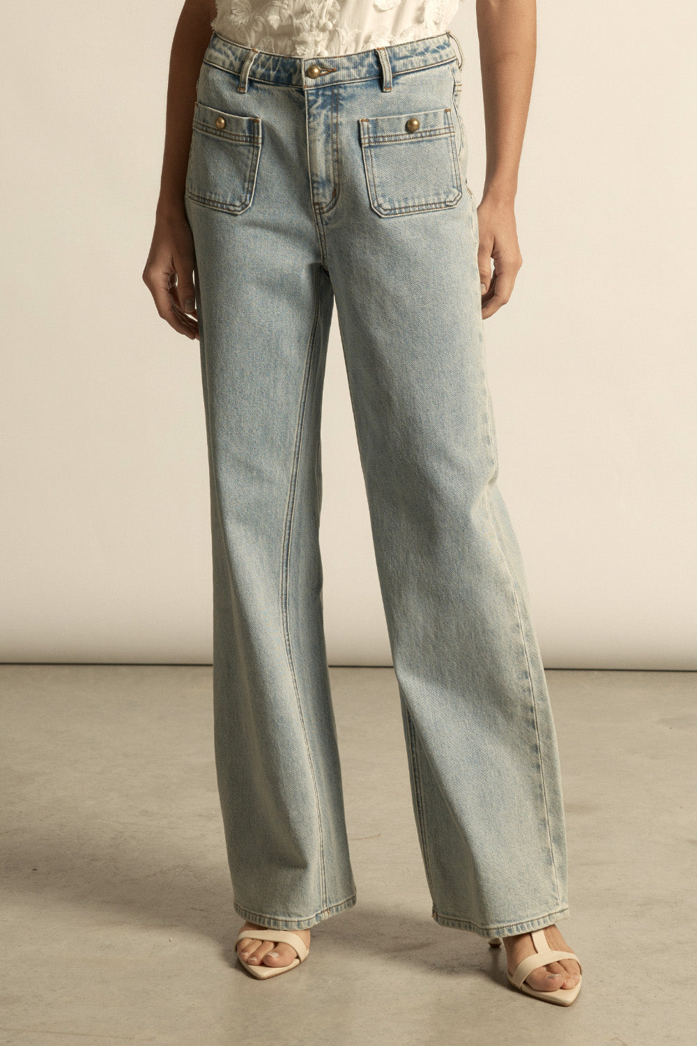 piazza jean - washed denim