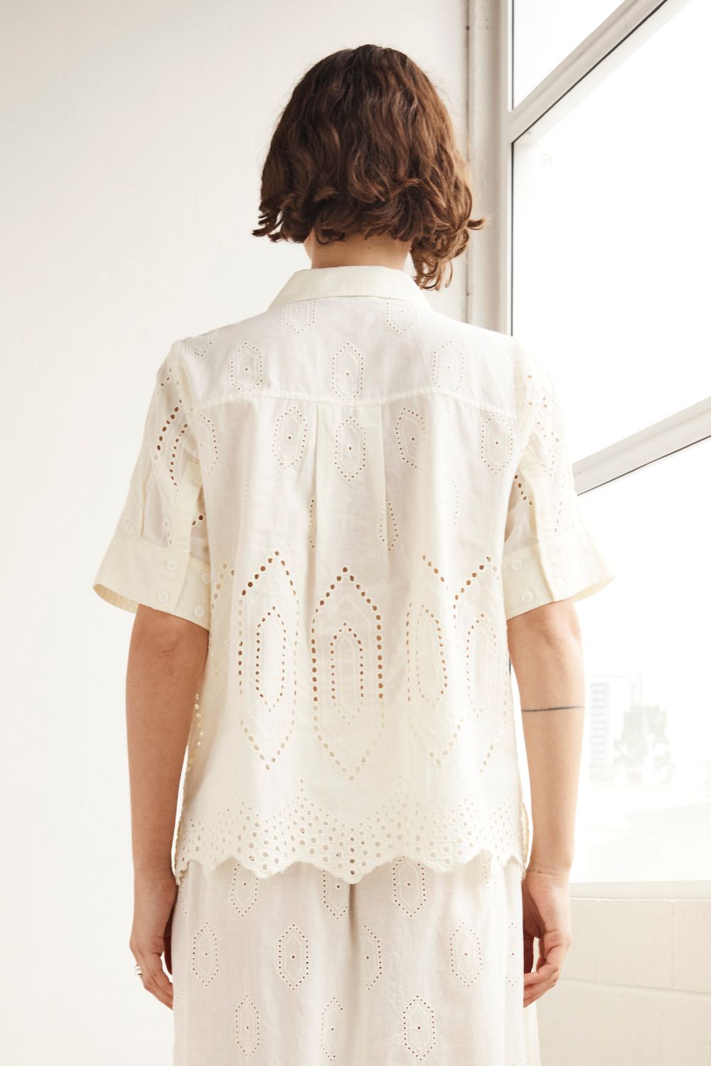 Pixel Top in Cream Broderie Pixel Top in Cream Broderie