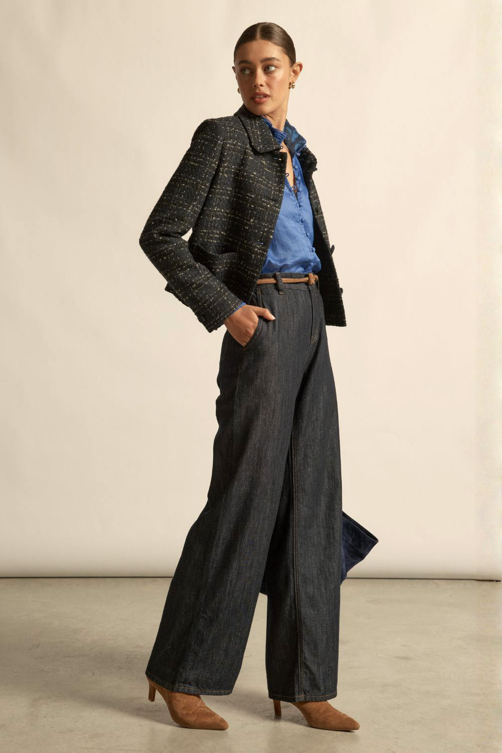 Plume jacket - midnight check|  zoe kratzmann| considered design