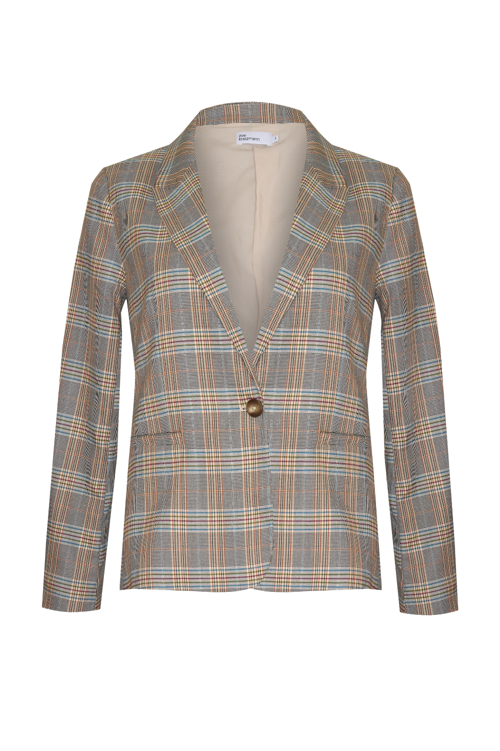 poise jacket - multi check