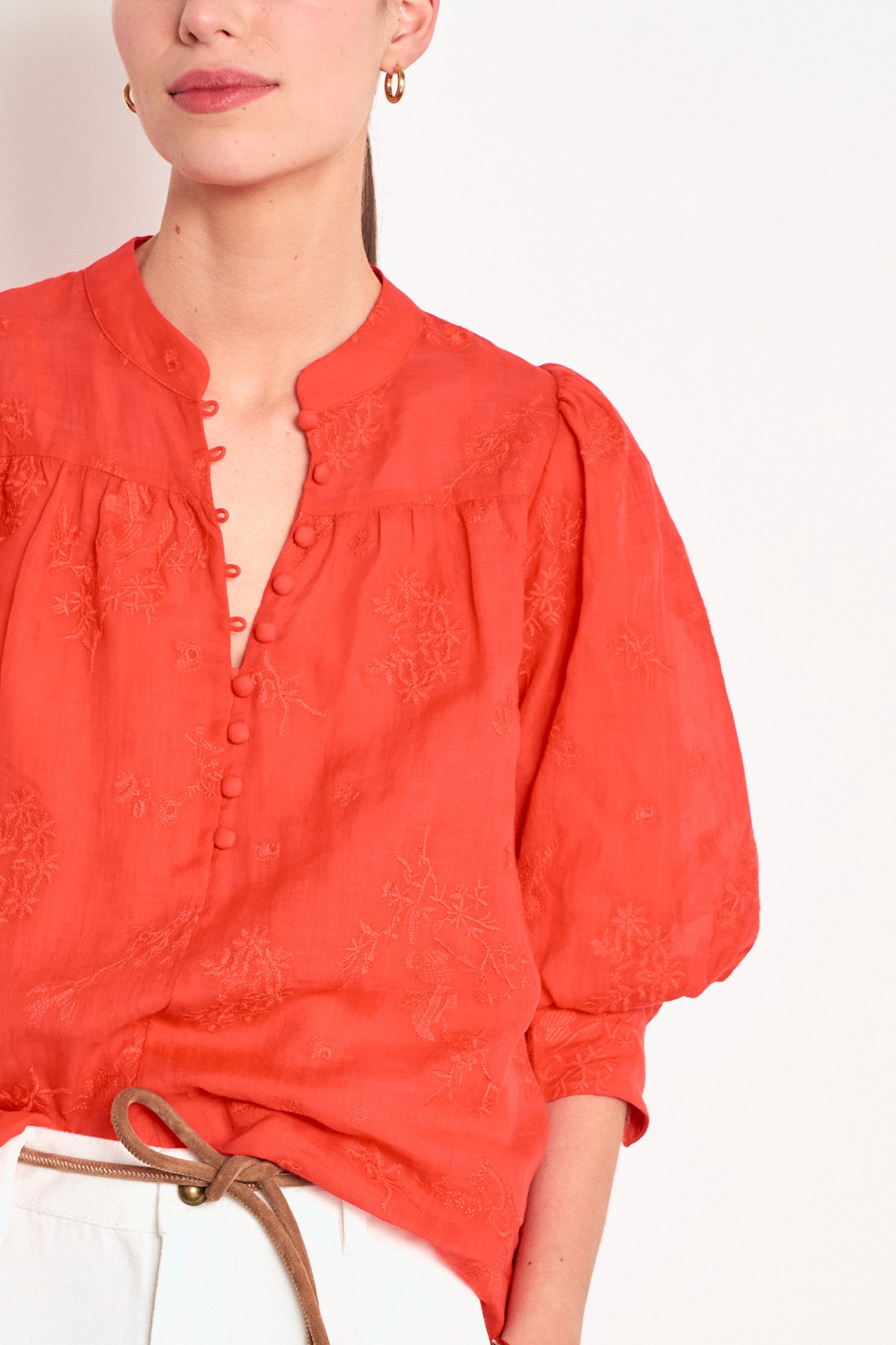 poise top - papaya|  zoe kratzmann| considered design