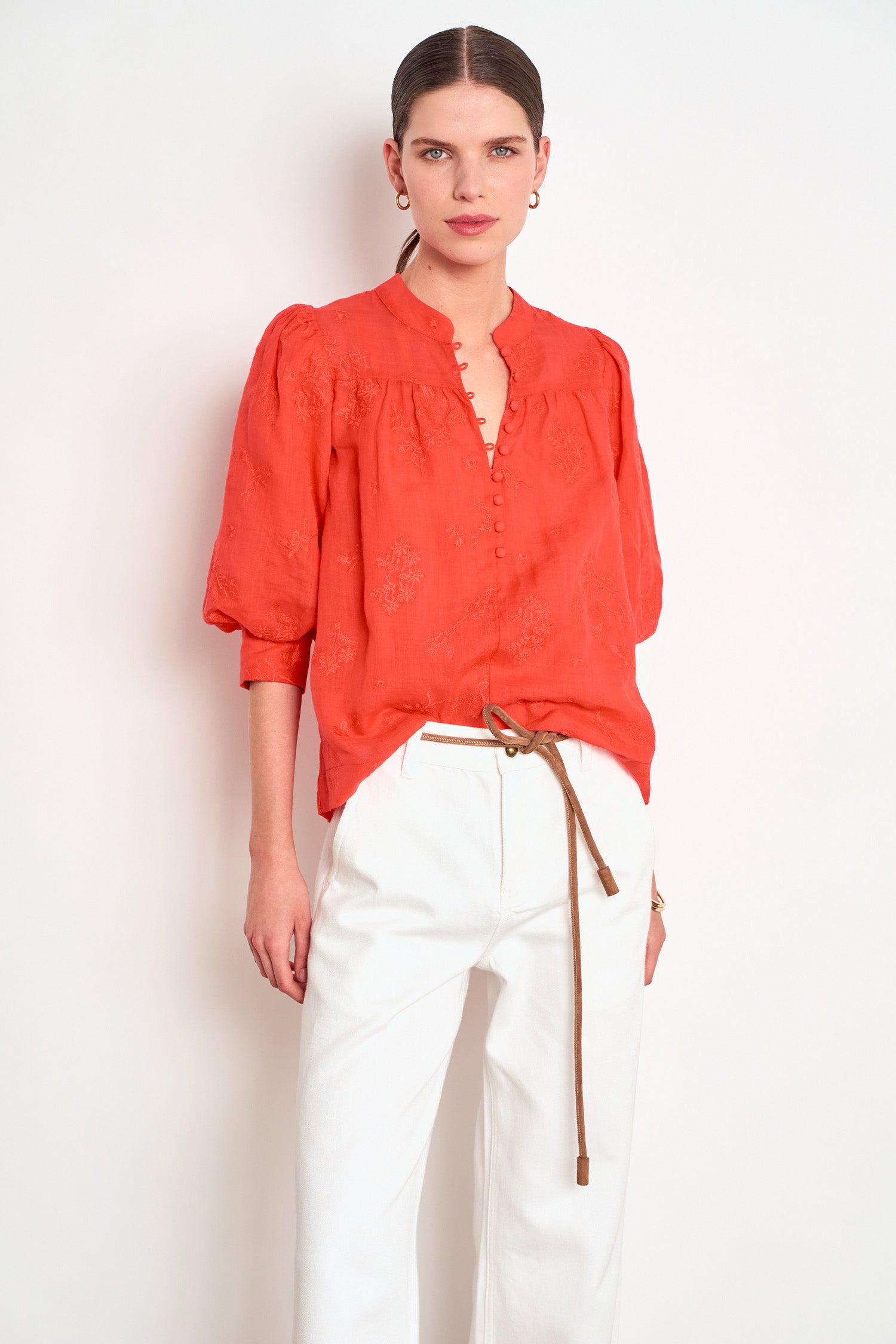 poise top - papaya|  zoe kratzmann| considered design