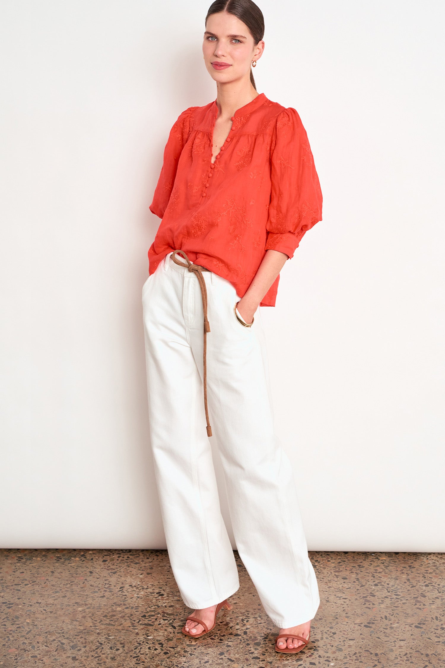 poise top - papaya|  zoe kratzmann| considered design