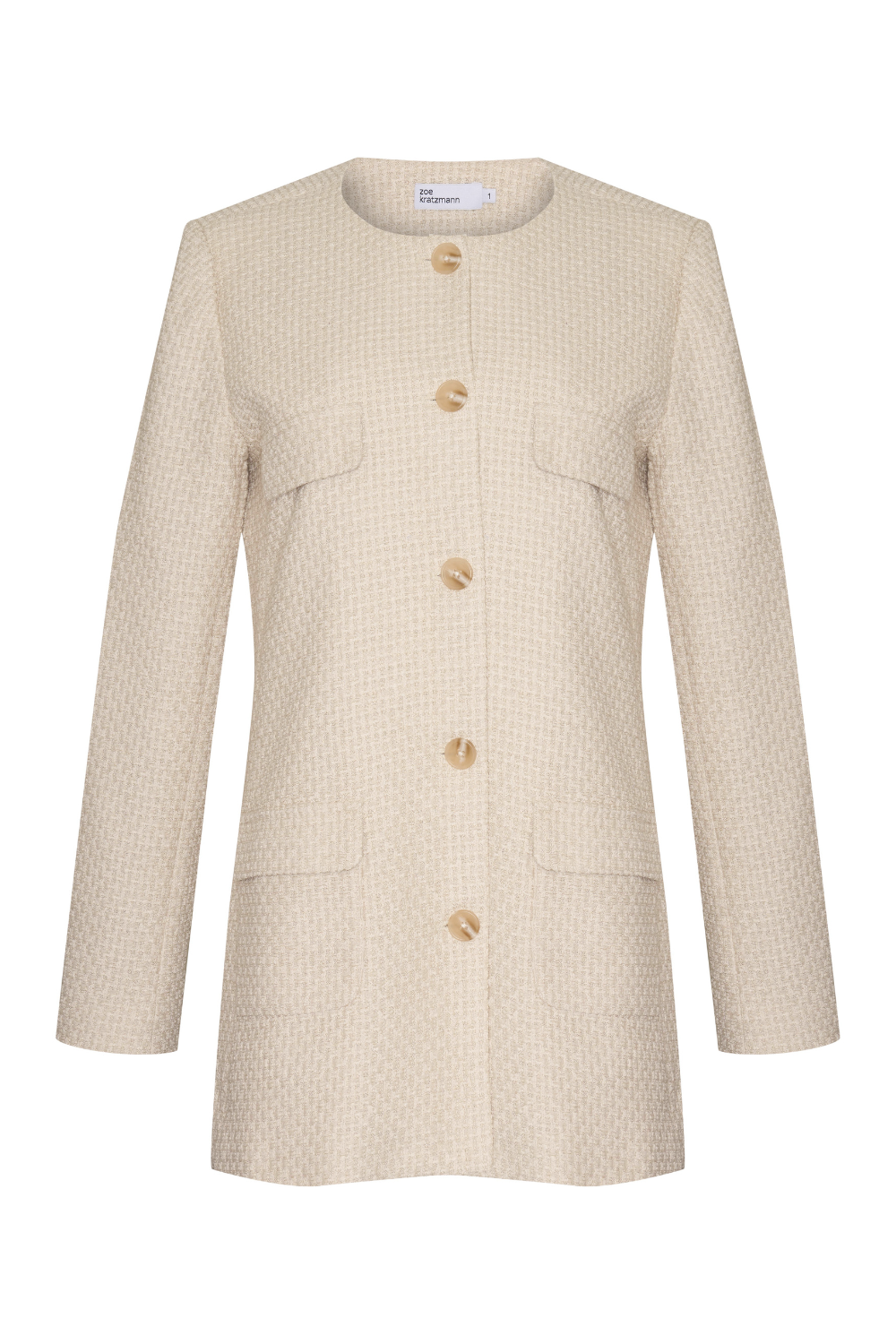 portal coat - ecru boucle