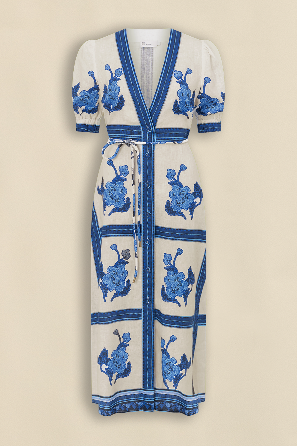 portrait dress - azure collage|  zoe kratzmann| considered design