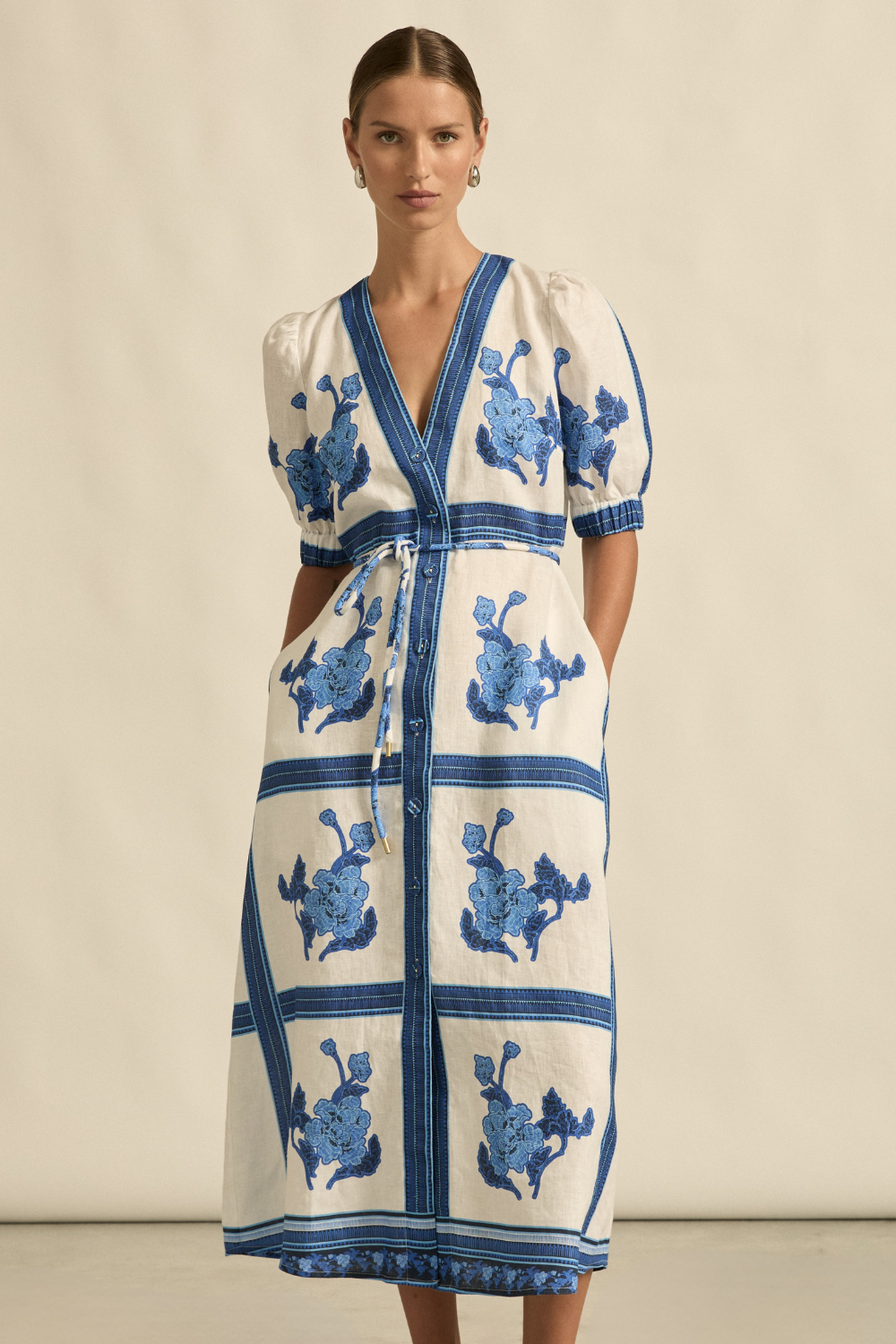portrait dress - azure collage|  zoe kratzmann| considered design
