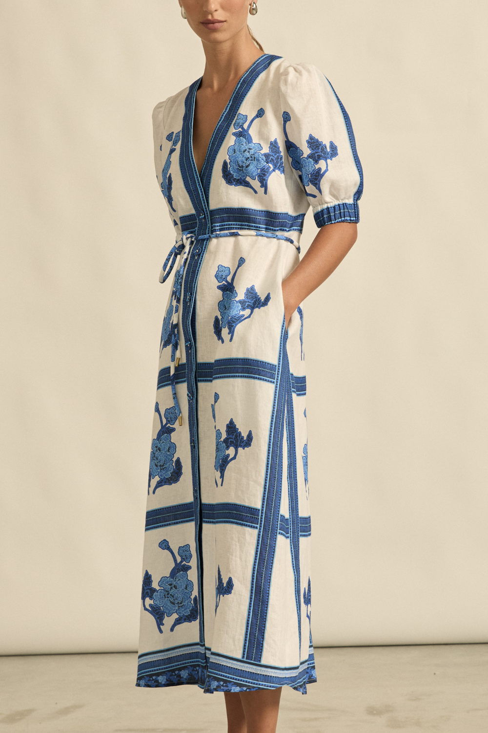 portrait dress - azure collage|  zoe kratzmann| considered design