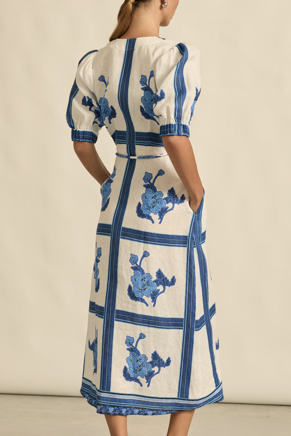 portrait dress - azure collage|  zoe kratzmann| considered design