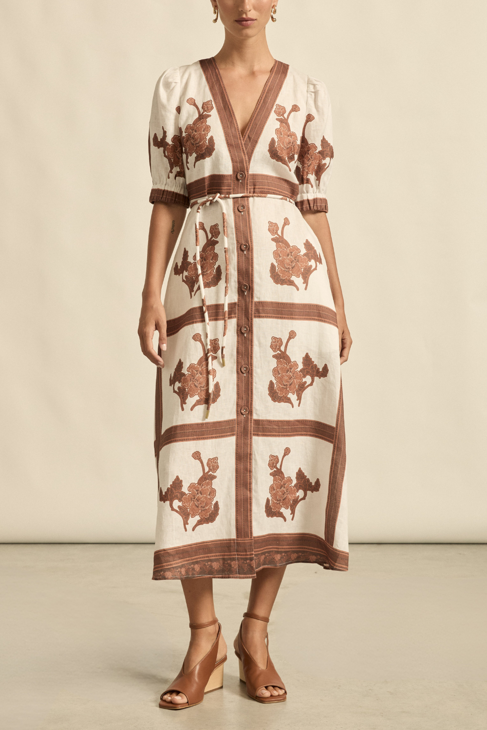 portrait dress - coffee collage|  zoe kratzmann| considered design