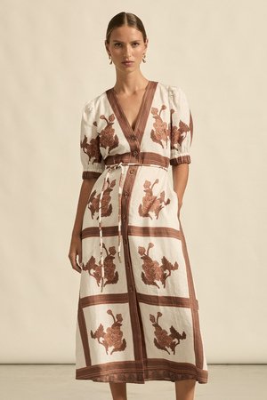 portrait dress - coffee collage|  zoe kratzmann| considered design