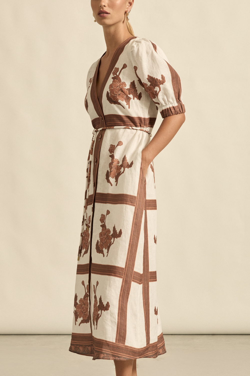 portrait dress - coffee collage|  zoe kratzmann| considered design