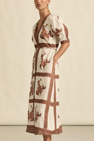 portrait dress - coffee collage|  zoe kratzmann| considered design