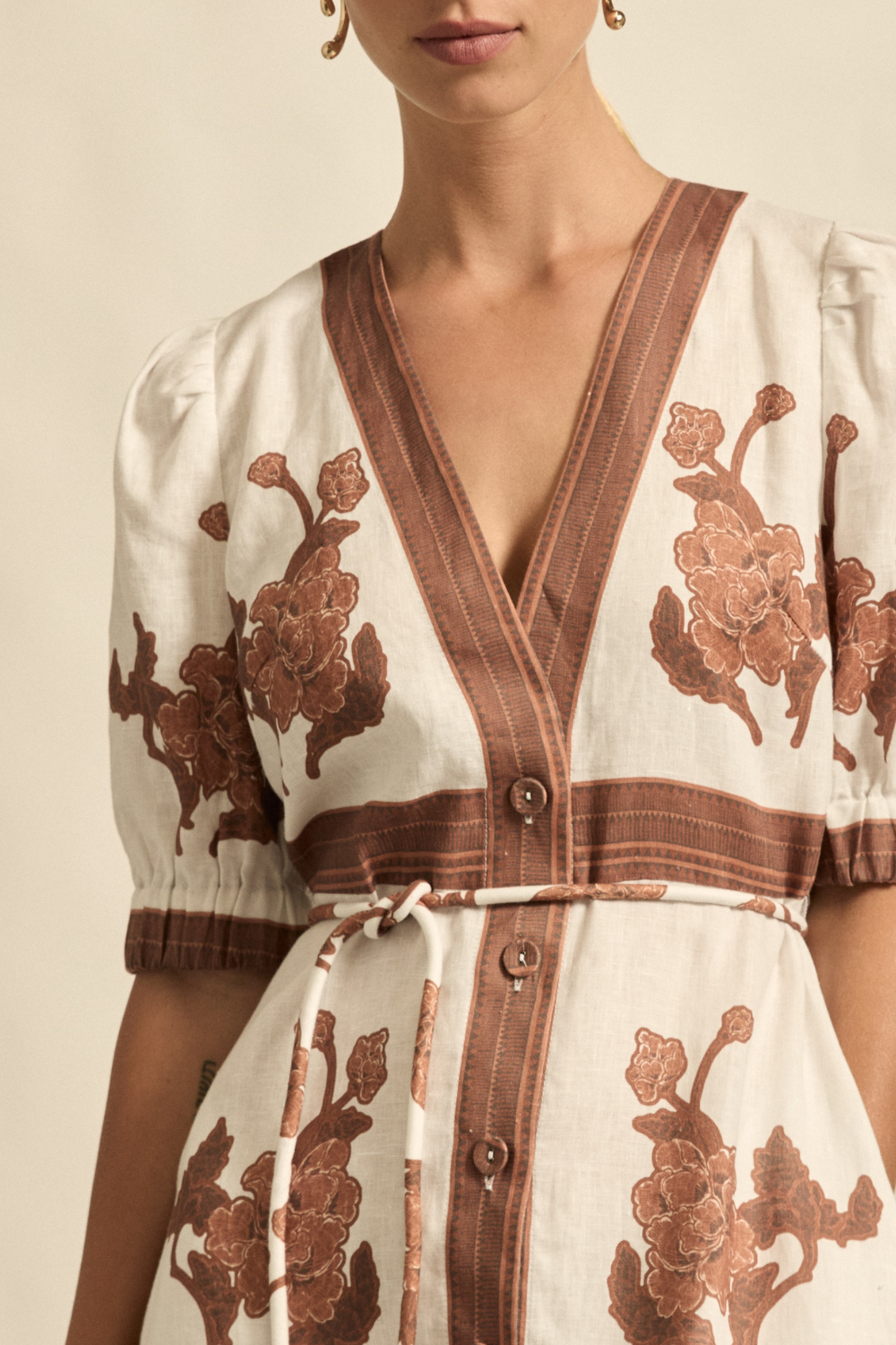 portrait dress - coffee collage|  zoe kratzmann| considered design