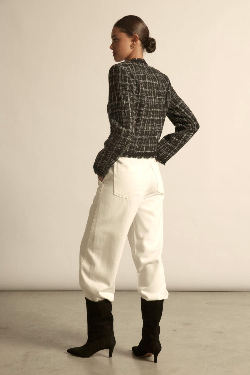 Quill Jacket - black porcelain check|  zoe kratzmann| considered design