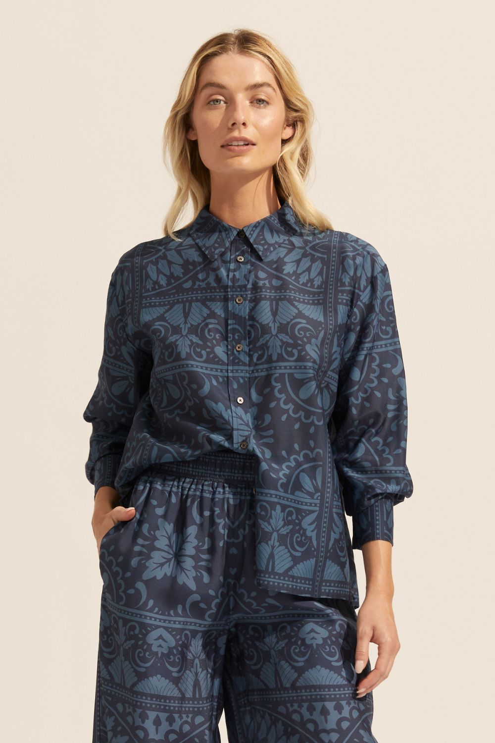 reflex top - indigo mosaic