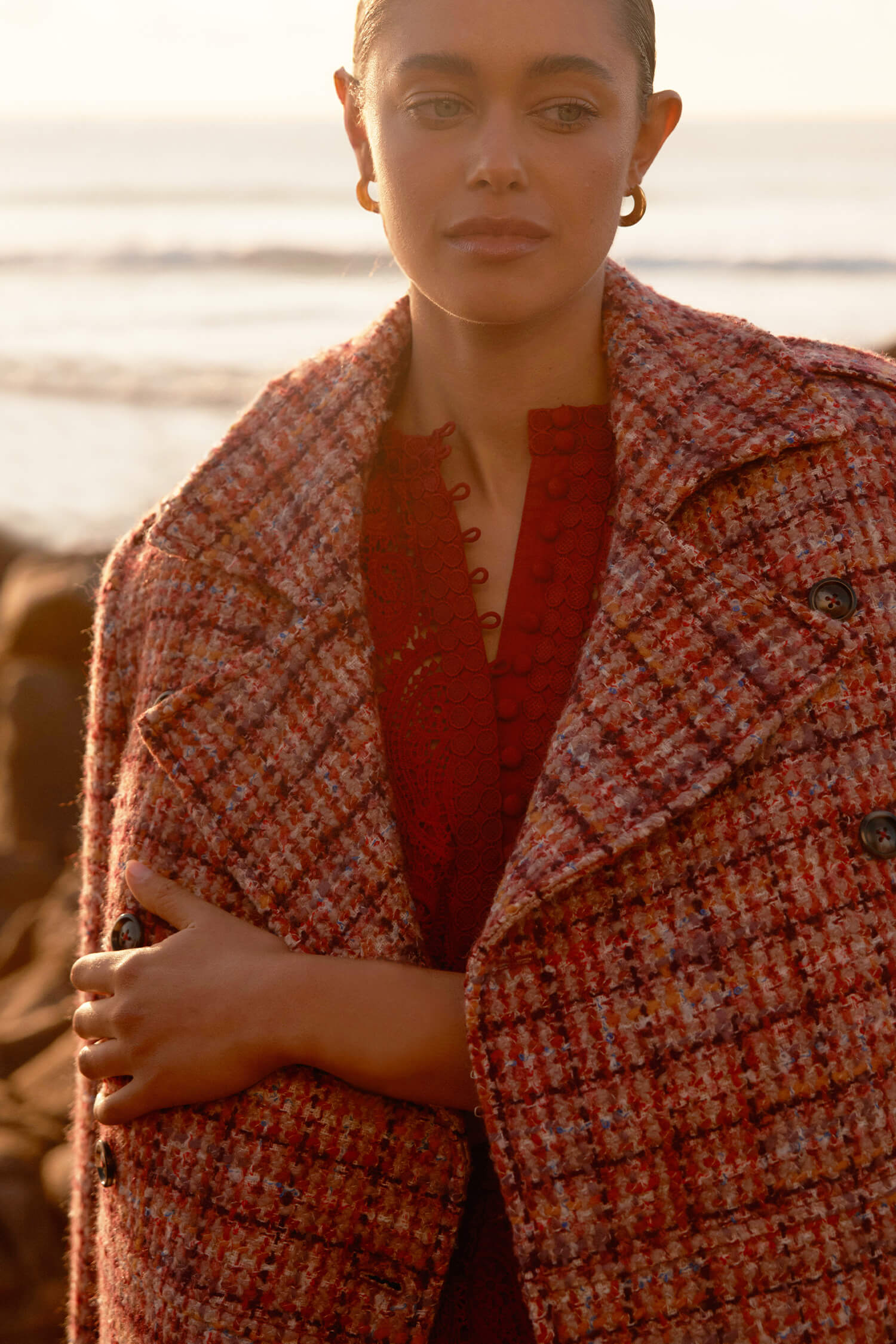 Revel Coat - Berry Check|  zoe kratzmann| considered design