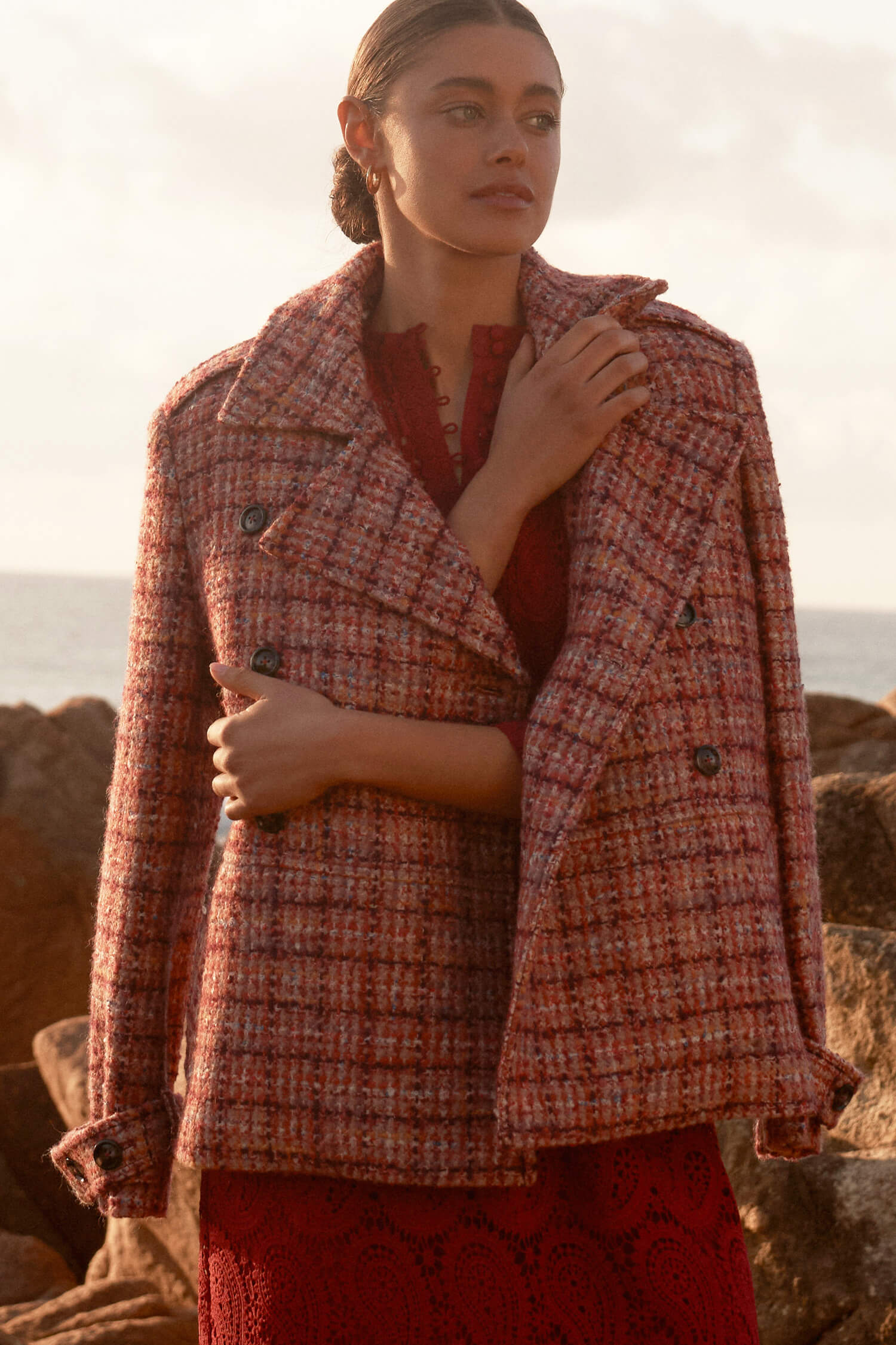 Revel Coat - Berry Check|  zoe kratzmann| considered design