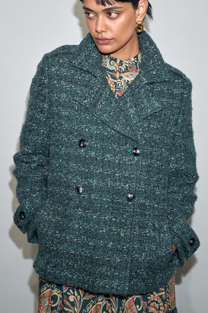 revel coat - emerald boucle|  zoe kratzmann| considered design