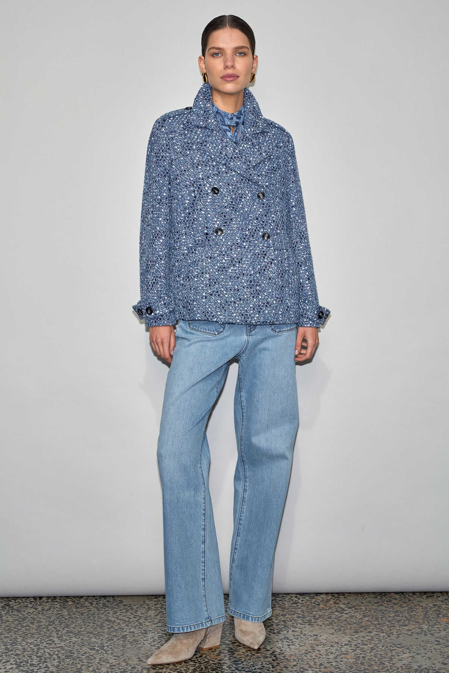 revel coat - navy boucle|  zoe kratzmann| considered design