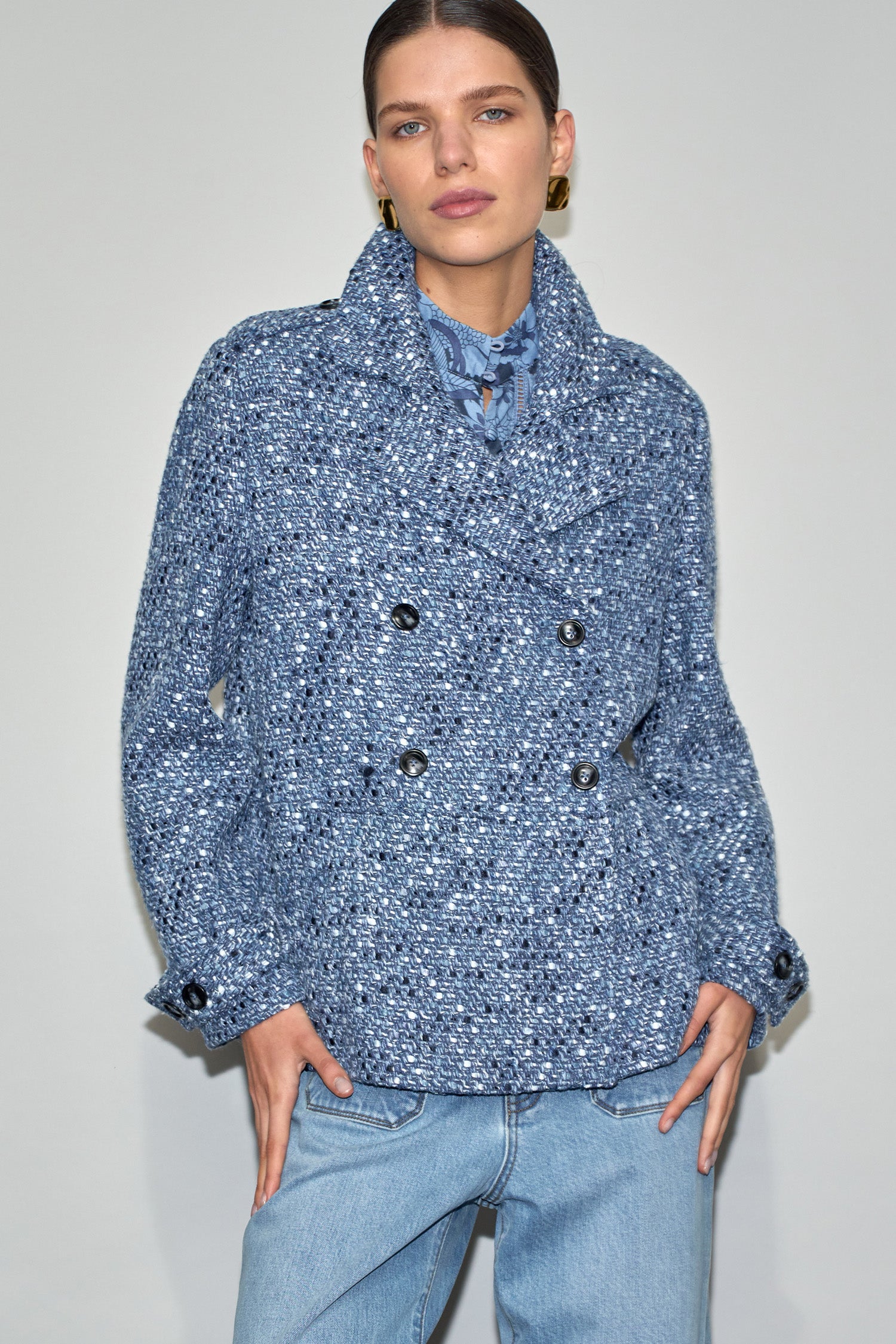 revel coat - navy boucle|  zoe kratzmann| considered design